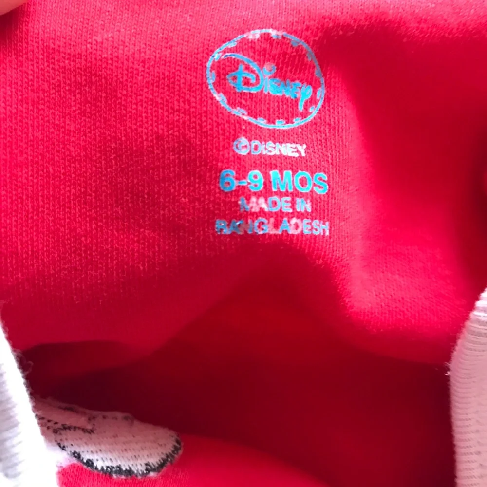 New vintage red Disney cotton bodysuit